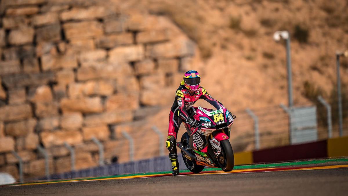 Fermín Aldeguer, en la prueba en Motorland Aragón