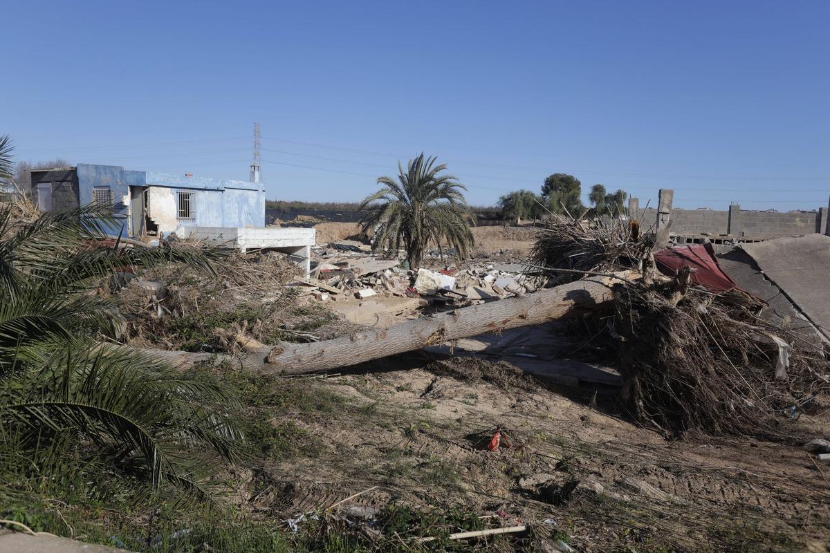 Estado en el que ha quedado la zona de diseminados en la que residían Samara y sus hijas.
