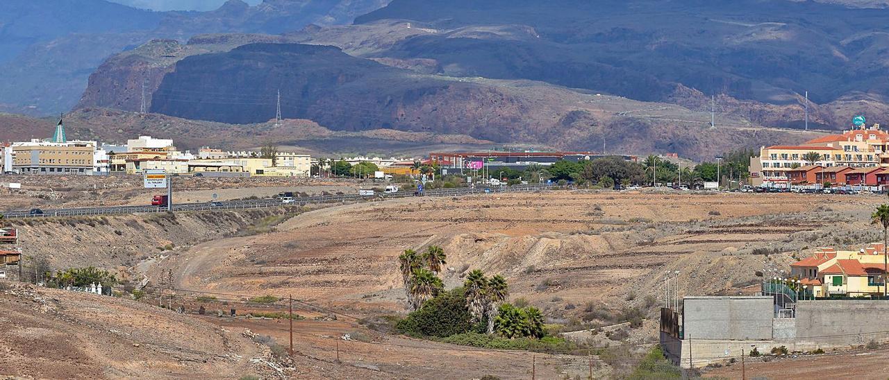 Terrenos de El Hornillo donde se construirá un centro comercial y 319 viviendas, en el municipio de San Bartolomé de Tirajana.