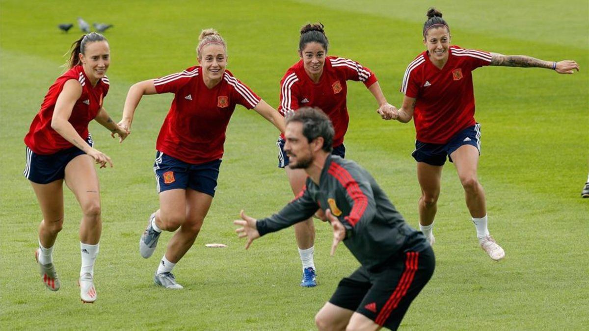 España, durante un entrenamiento del Mundial