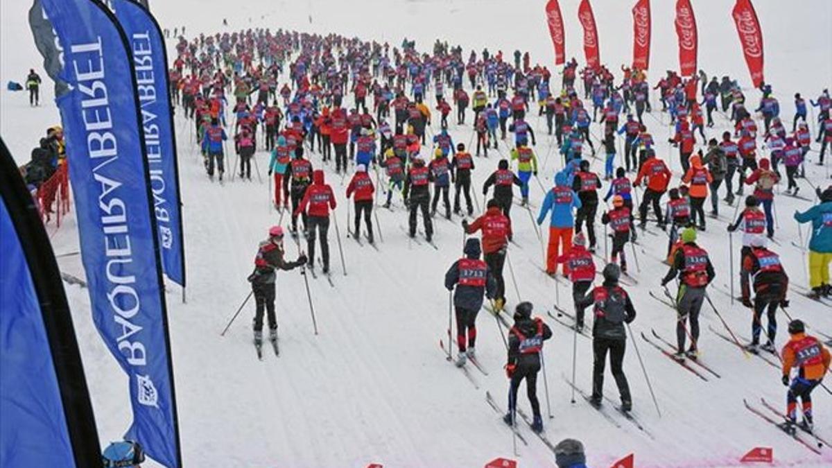 La nieve acompañó a los participantes de la 37º Marxa Beret