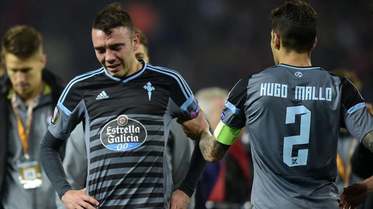 Aspas, desconsolado tras la eliminación.