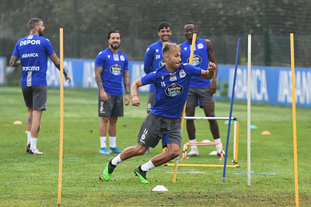 El Dépor entrena, con Lucho al margen por lesión