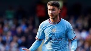 Laporte, durante el partido contra el Leicester de Premier League