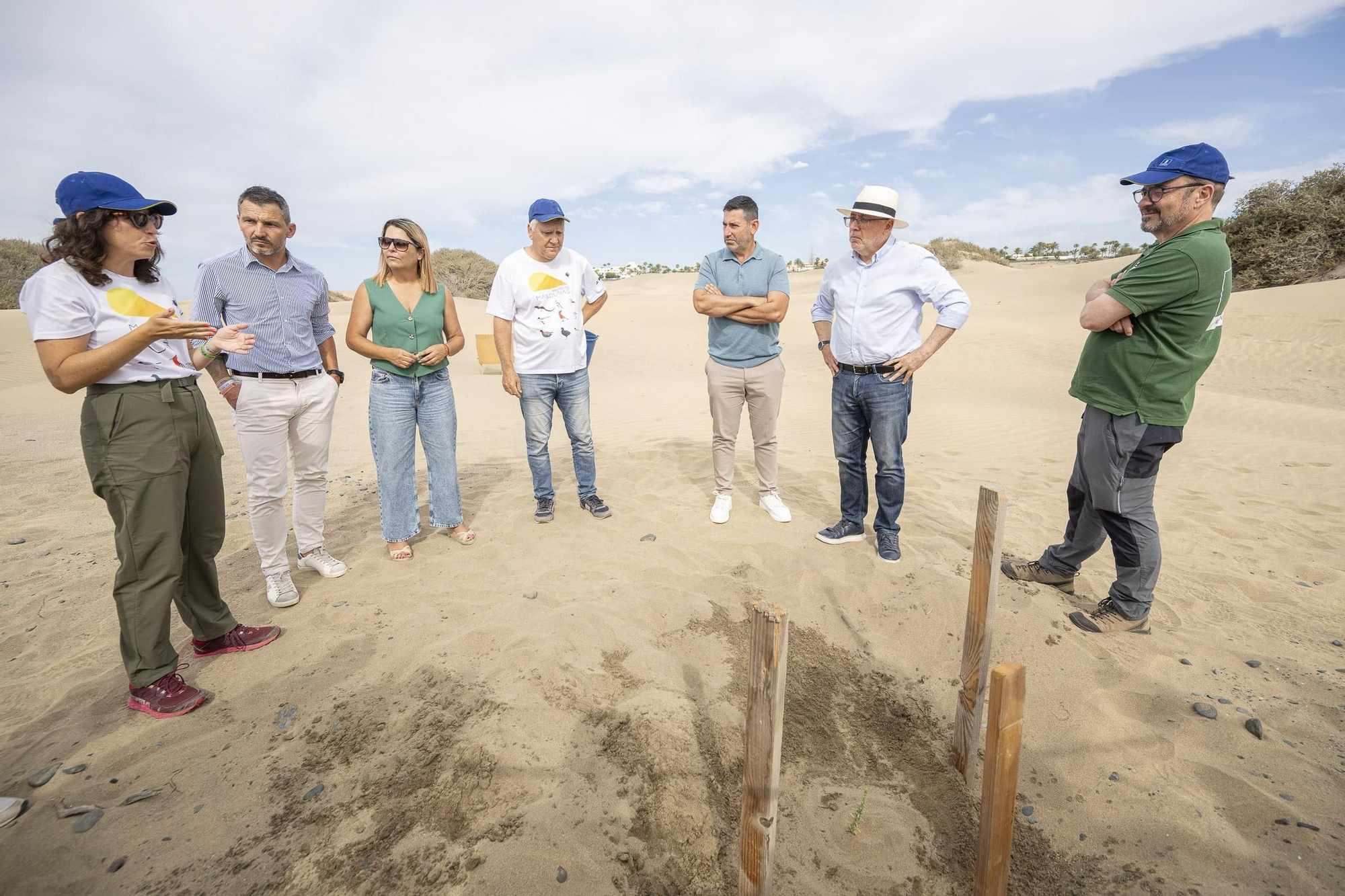 El Cabildo realiza una visita a la zona de actuación del Proyecto Masdunas II