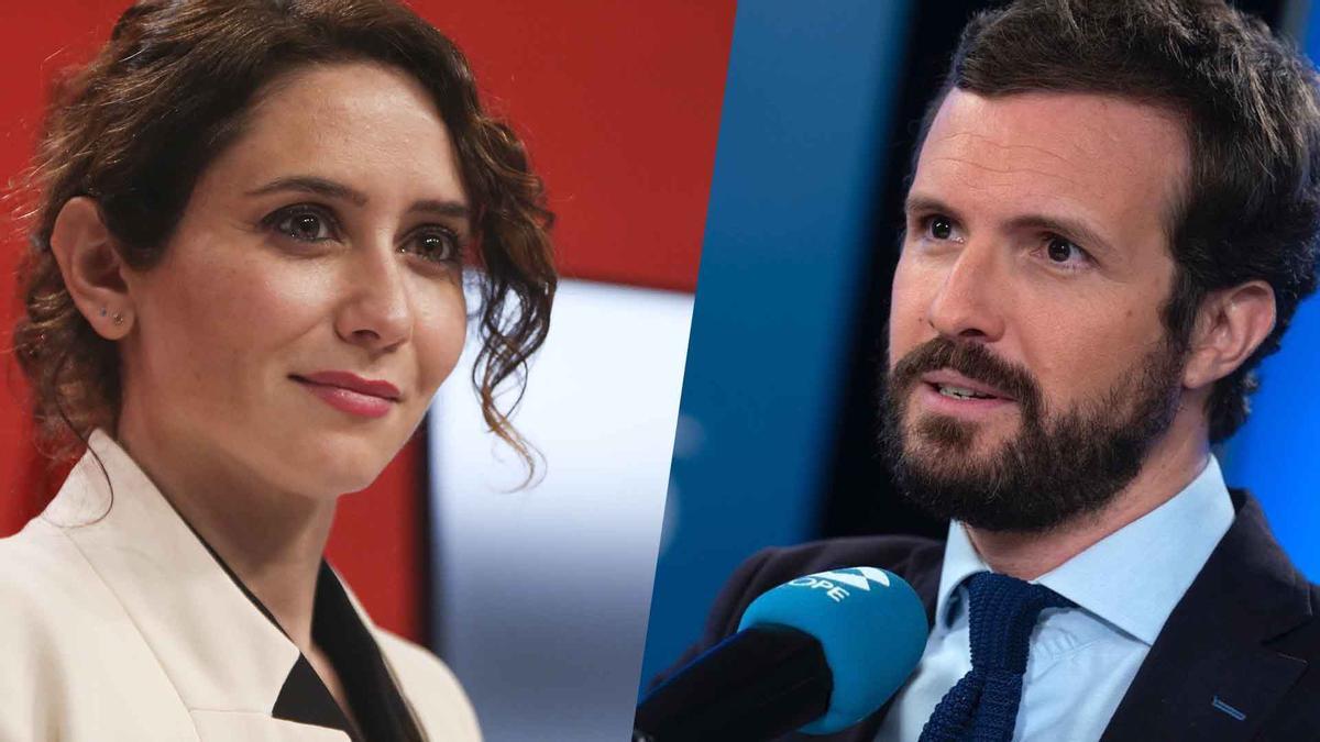 Crisis en el Partido Popular: declaraciones cruzadas entre Ayuso y Casado.