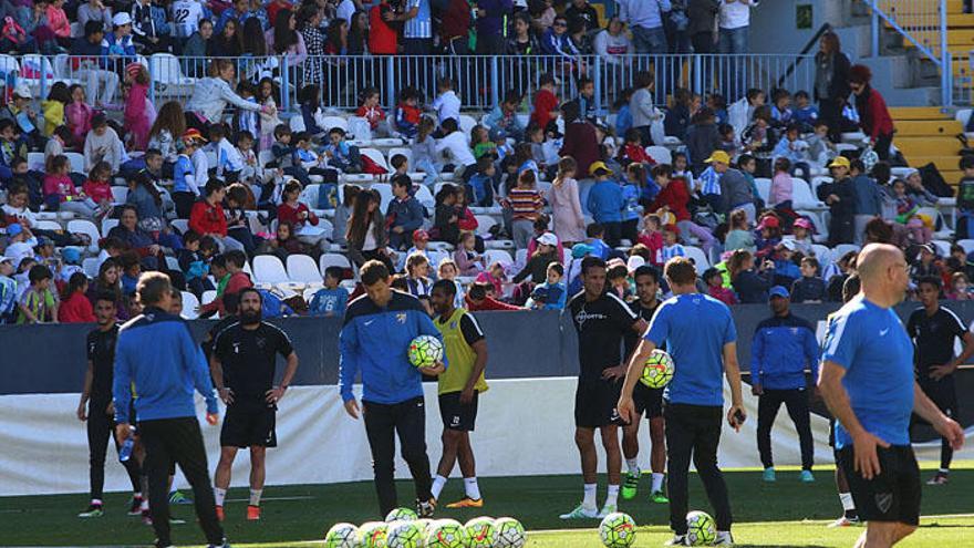 La Rosaleda se llenó de escolares esta semana.