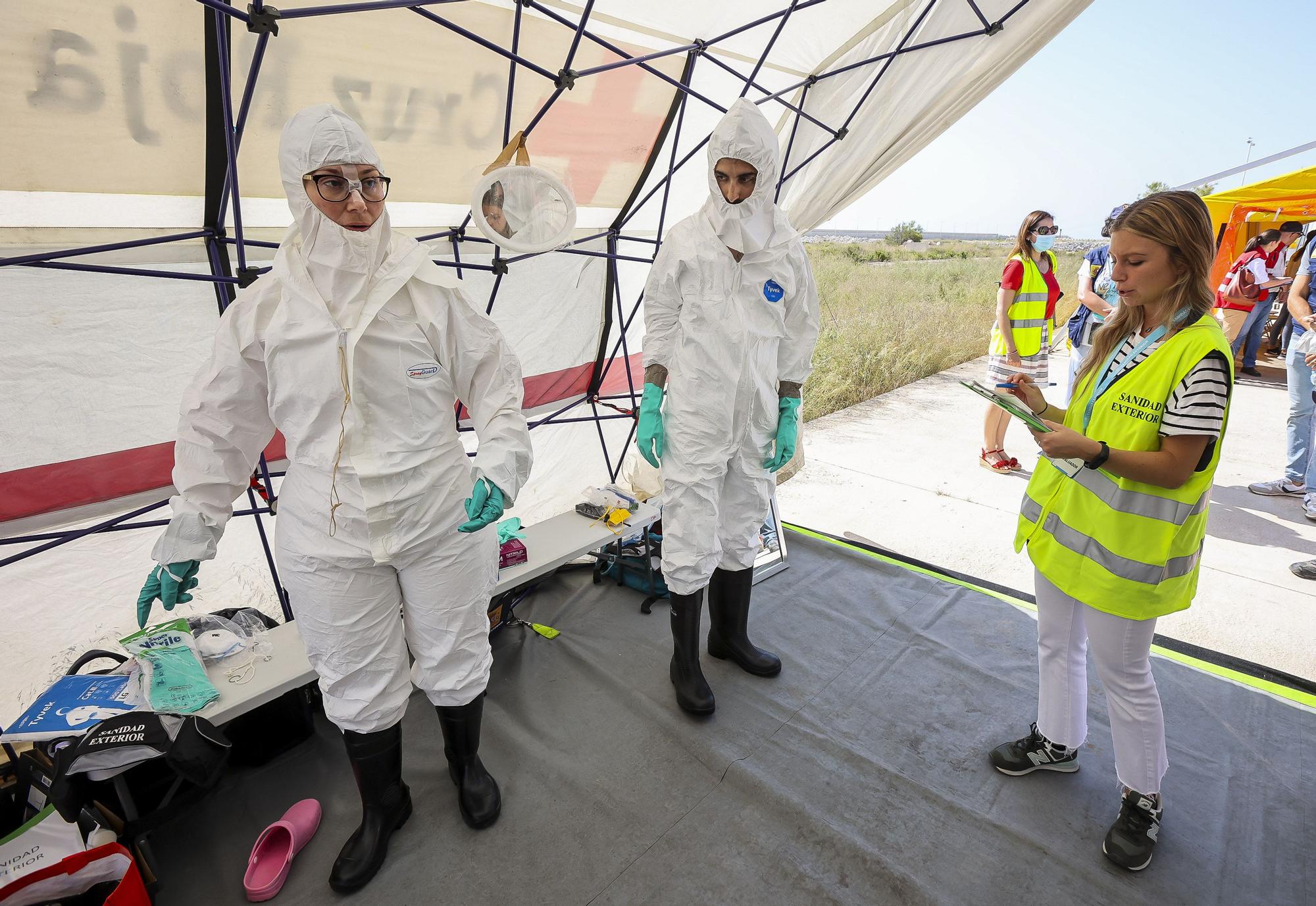 Simulacro de emergencia sanitaria en el puerto