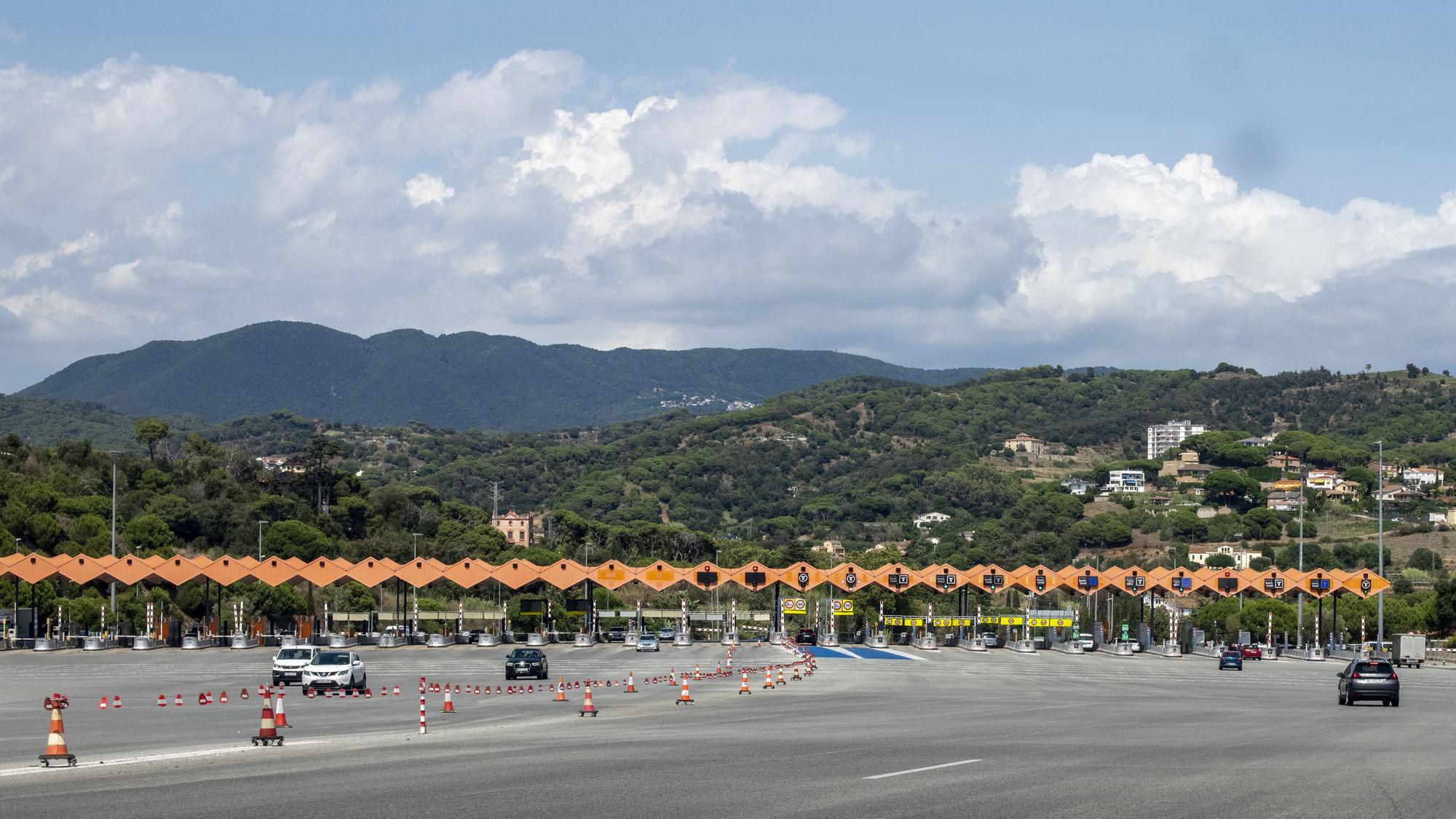 Peaje de la C-32 dirección Blanes a la altura de Arenys