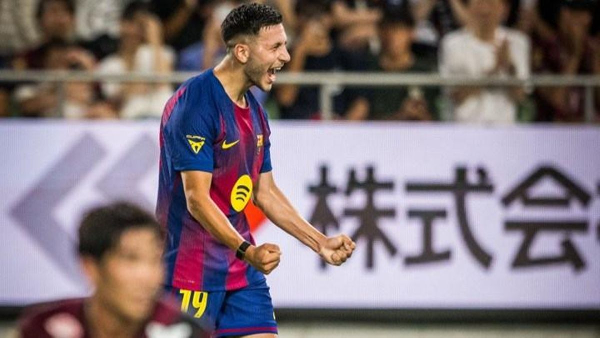Roony Bardghji, el extremo sueco que debutaba con el Barça, marcó el 1-2 en la segunda parte el Vissel Kobe en Japón.