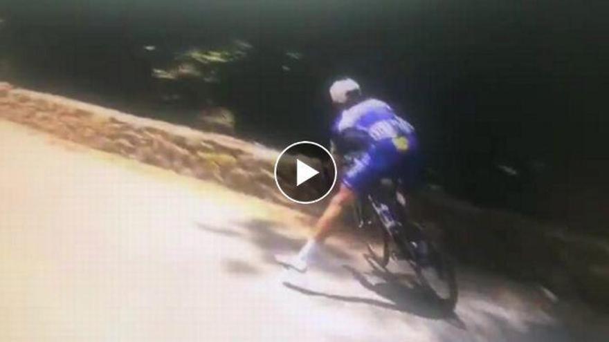 Así ha sido la caída por un barranco del ciclista Philippe Gilbert