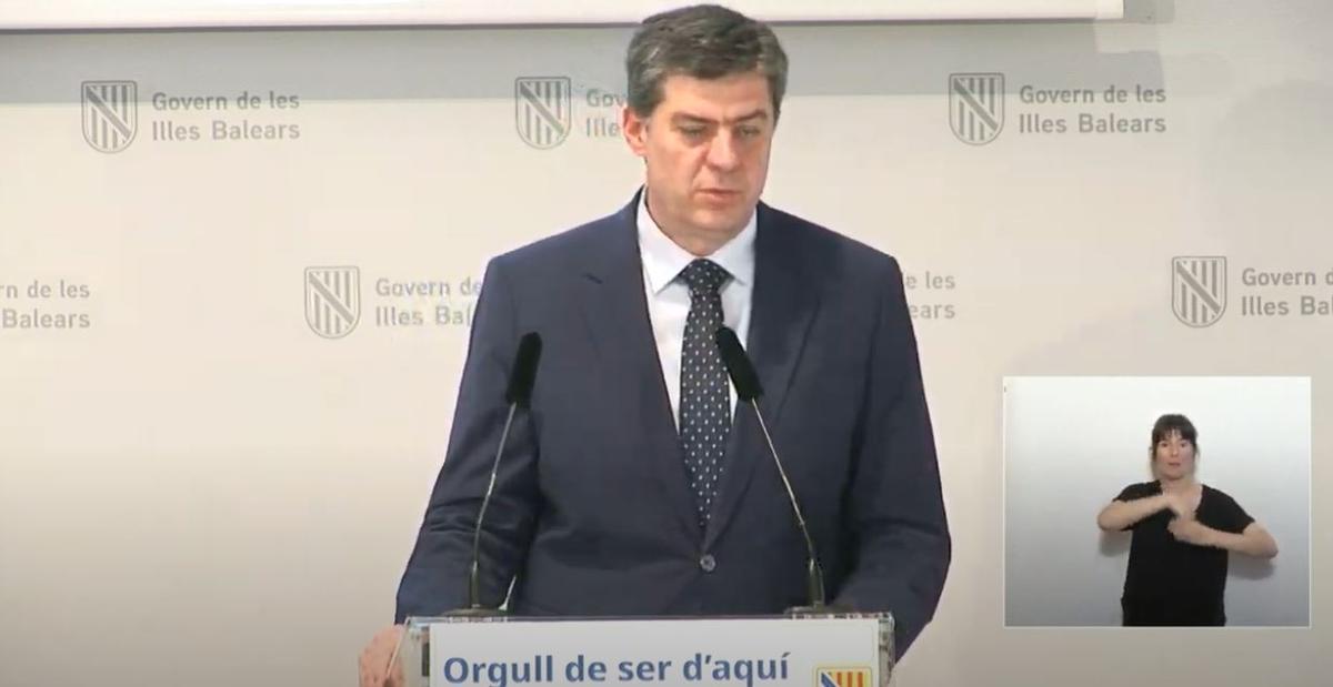 Jaume Bauzà bei der Pressekonferenz.