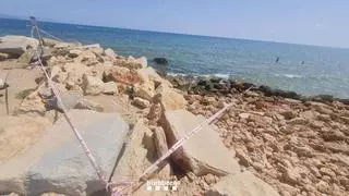 Un pescador es hospitalizado tras caerle un bloque de piedra en un espigón de Deltebre