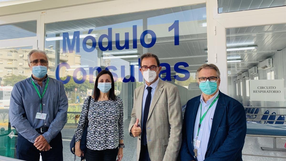 Visita de Carlos Bautista, María del Mar Vázquez, José Antonio Ortega Domínguez y José Romero