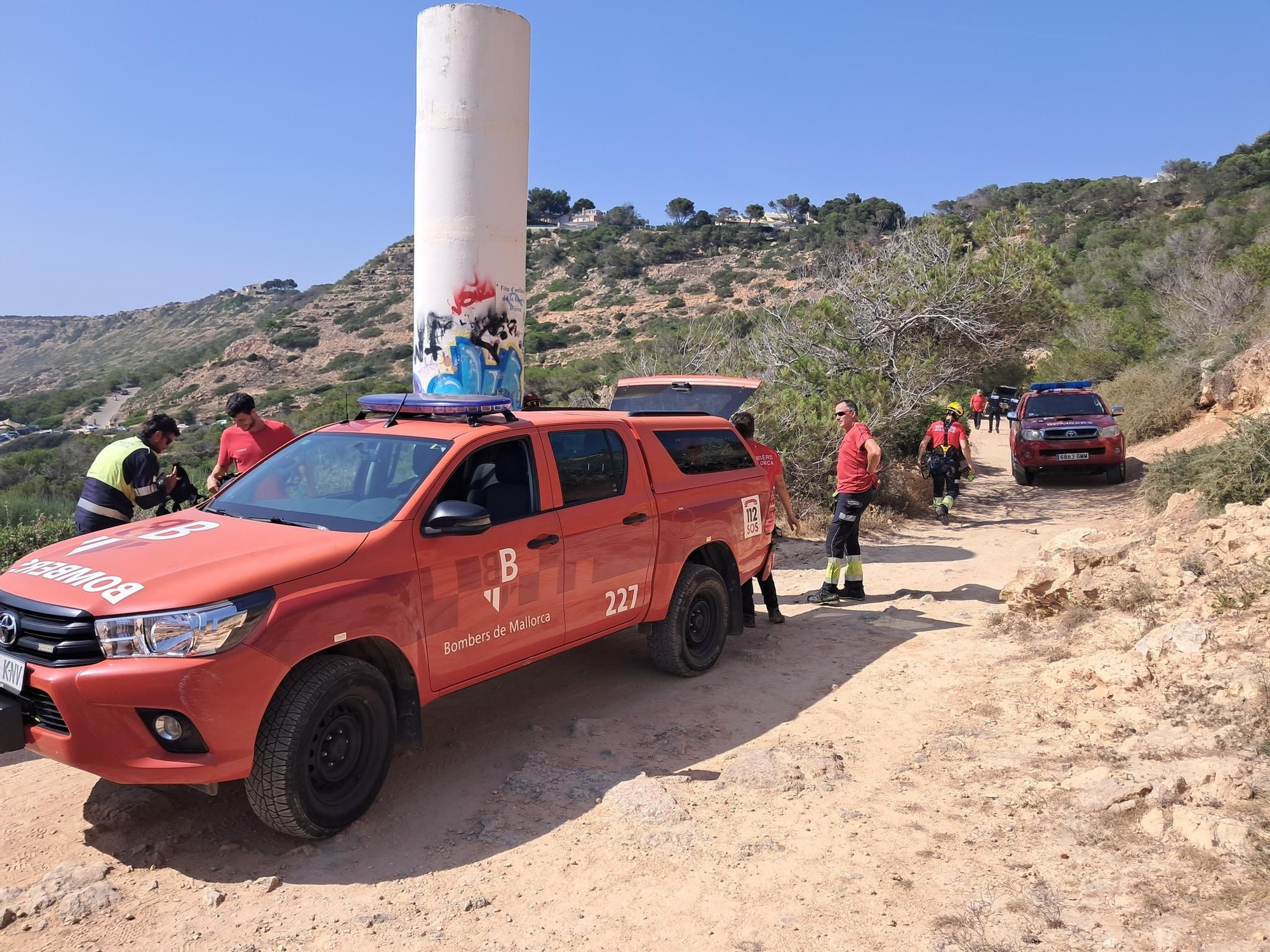 Rescate de un hombre que cayó por un acantilado en Llucmajor