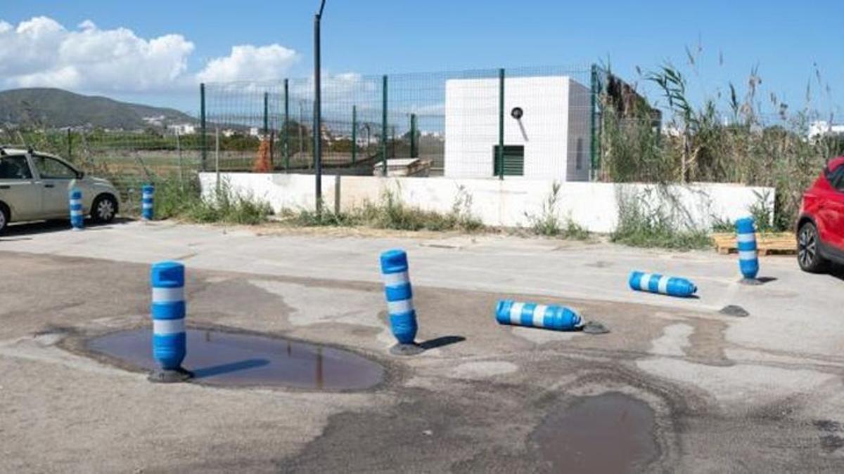 Estación de bombeosituada en el ‘parking’de Hï Ibiza./ J. A. RIERA