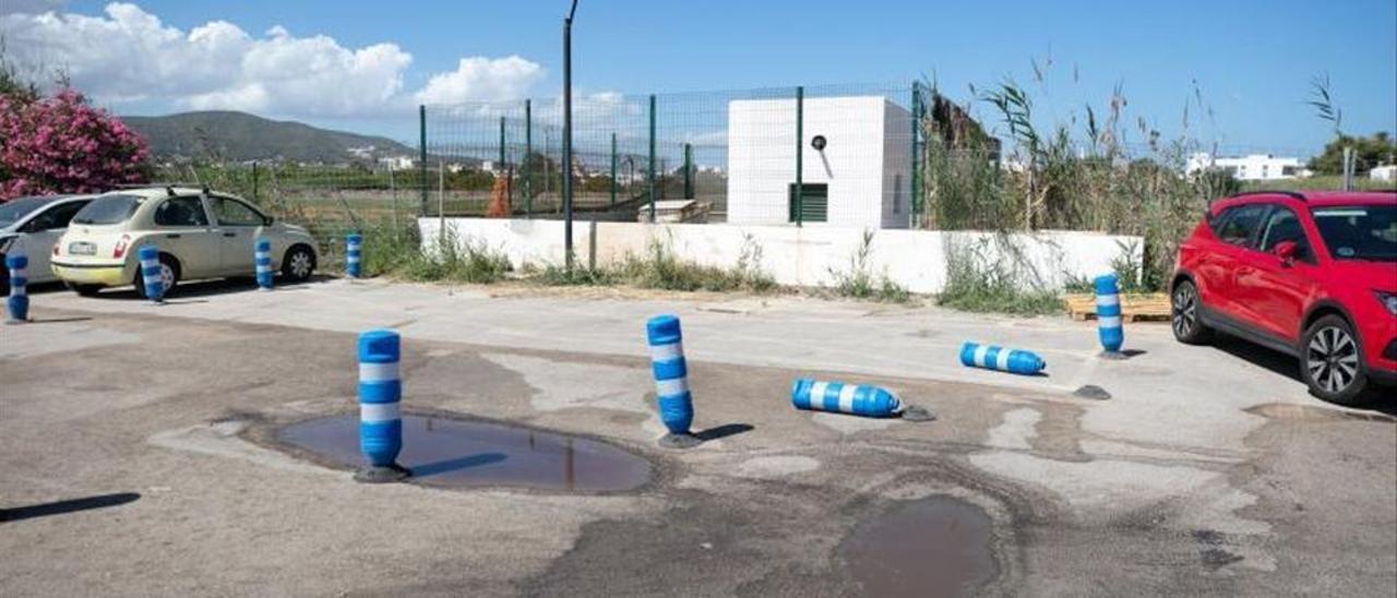 Estación de bombeosituada en el ‘parking’de Hï Ibiza./ J. A. RIERA