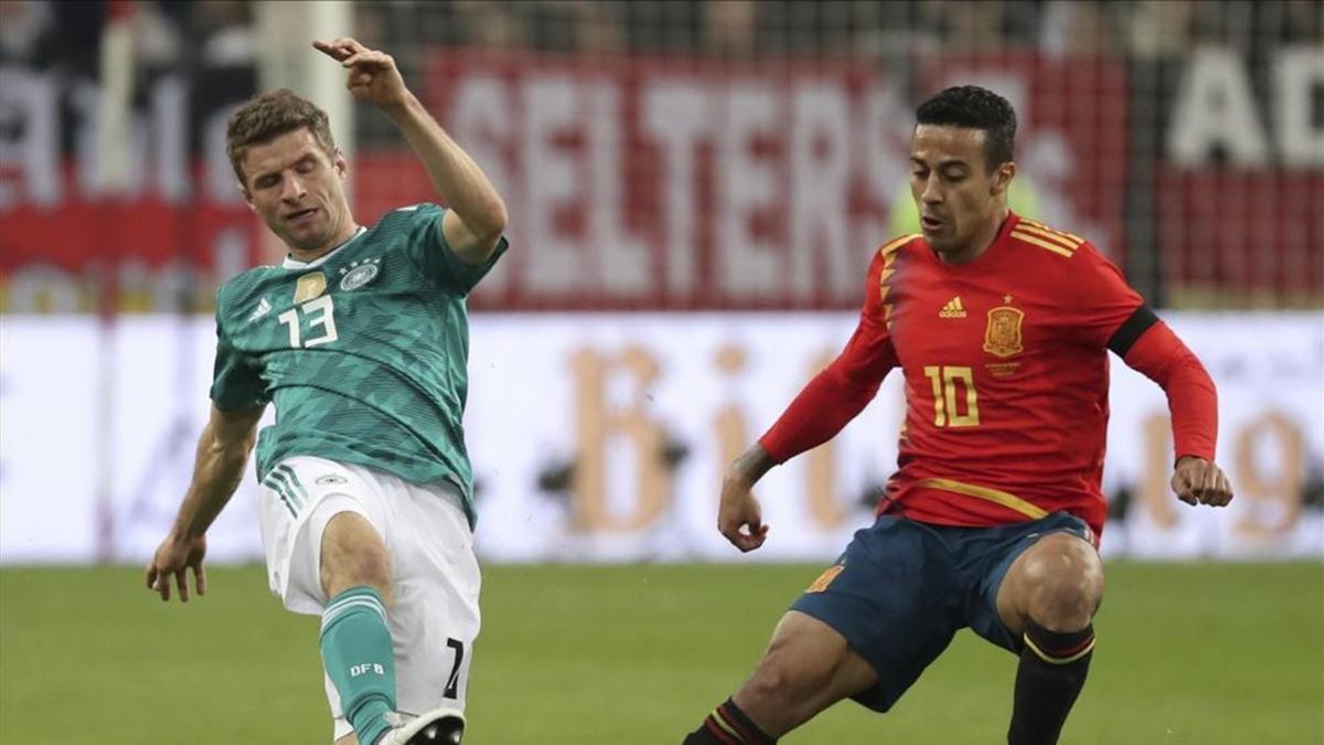 Thiago ya fue titular en el último amistoso contra Alemania