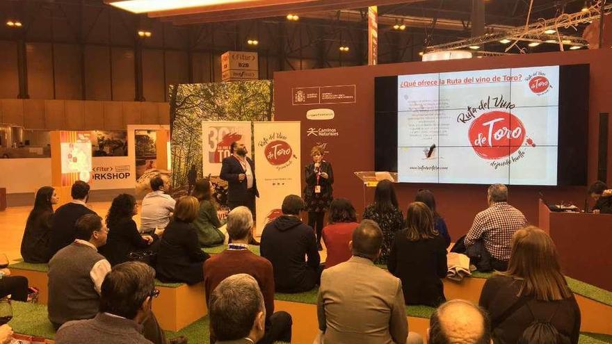 Un momento de la presentación de la Ruta del Vino de Toro en Fitur.