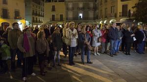 Concentración de rechazo de la violación cometida por Tomás Pardo, en Igualada.