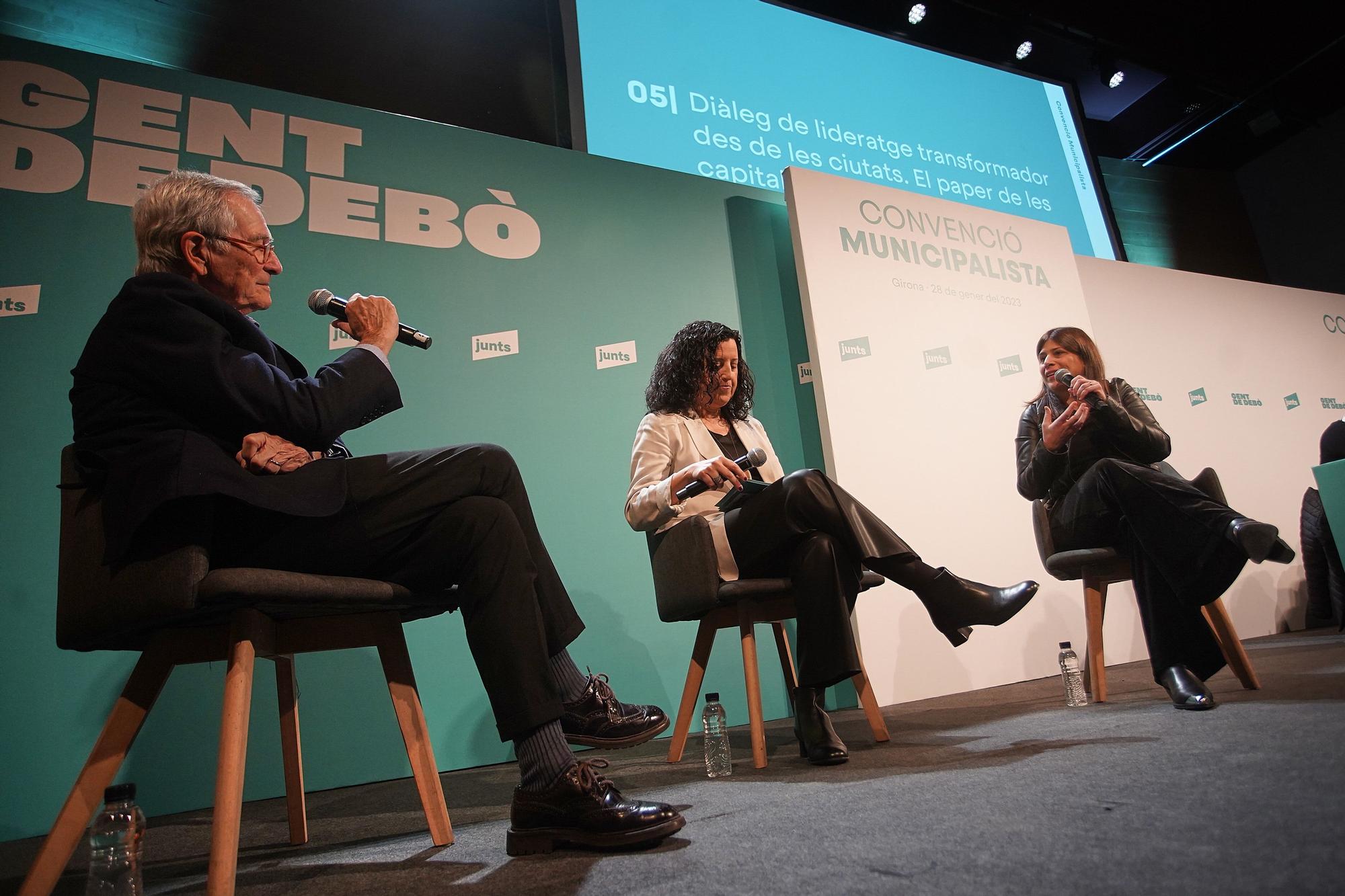 Diàleg entre Gemma Geis i Xavier Trias a  la Convenció Municipalista de Junts a Girona
