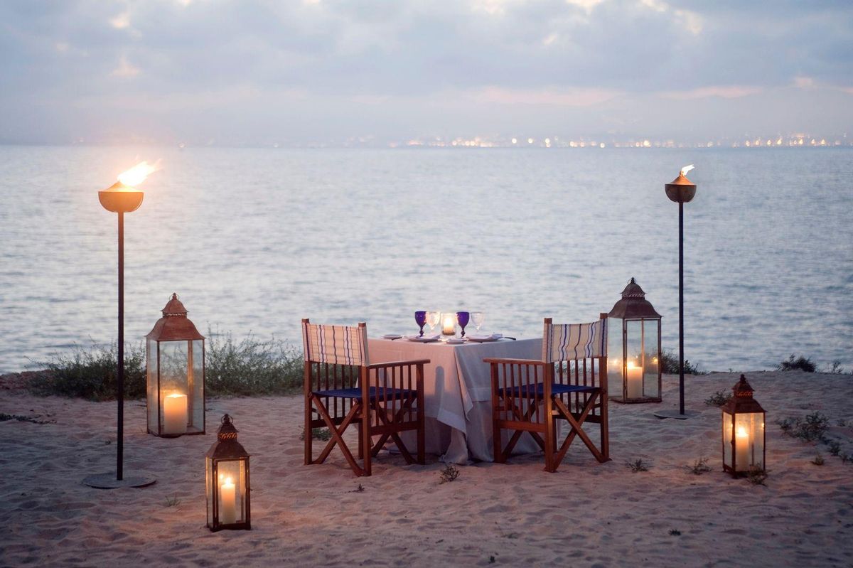 Cena con vistas al mar