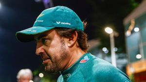 Fernando Alonso, en el paddock