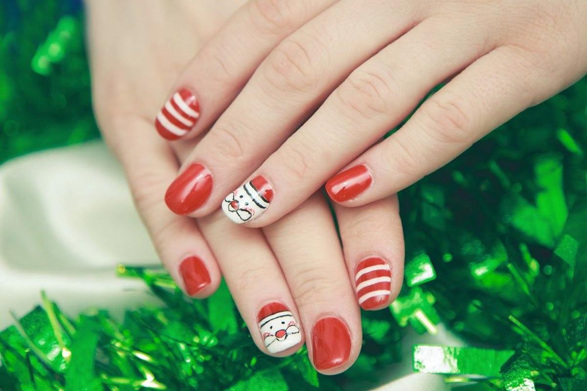 Uñas de Navidad: con Papá Noel