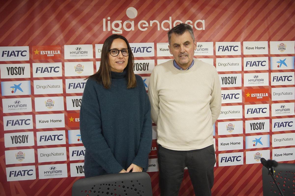 Stefi Batlle, CEO del club, amb Xus Escosa