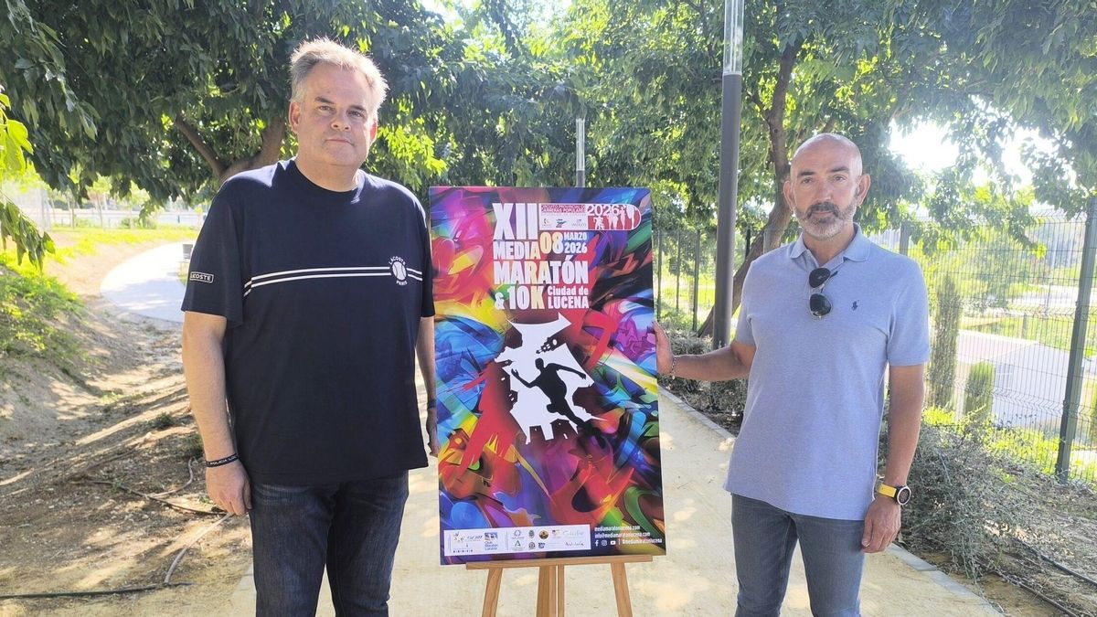 Ángel Novillo y Pedro Díaz, en la presentación del nuevo proyecto de unir en fechas a las dos principales carreras lucentinas.