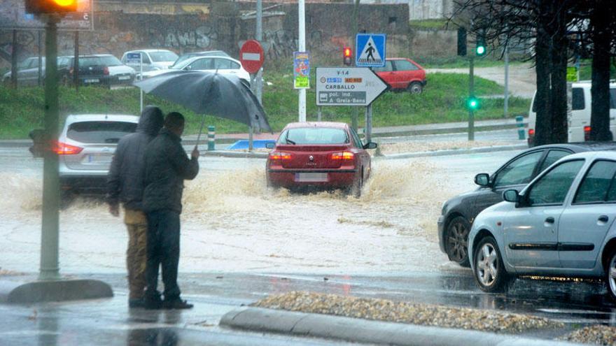 Fuertes lluvias registradas en uno de los últimos temporales en Galicia.