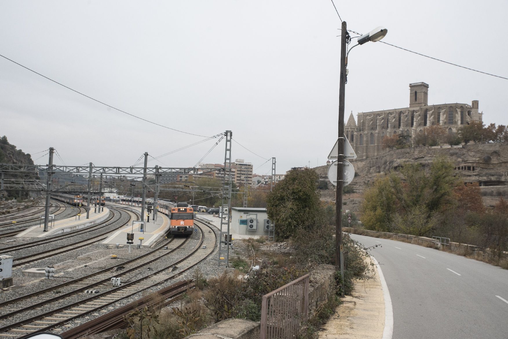 L'estació de Renfe de Manresa després de l'accident a Montcada