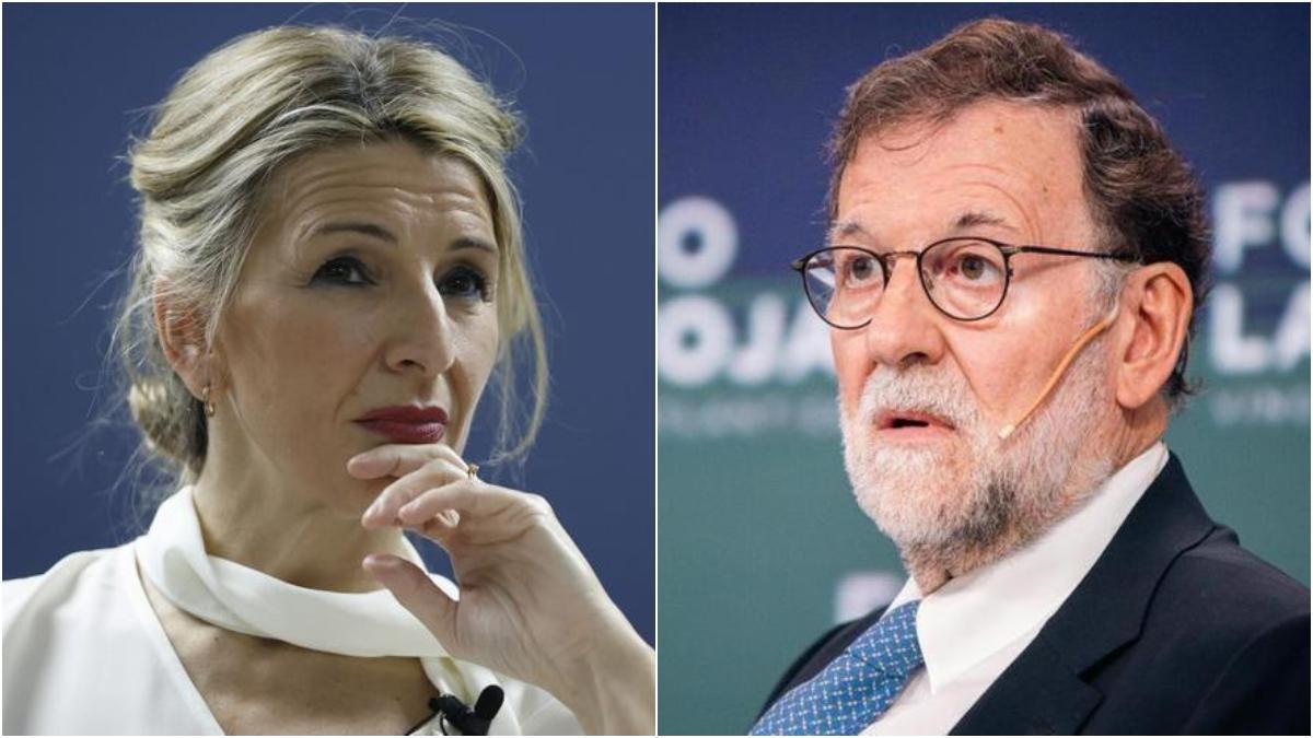 Yolanda Díaz y Mariano Rajoy