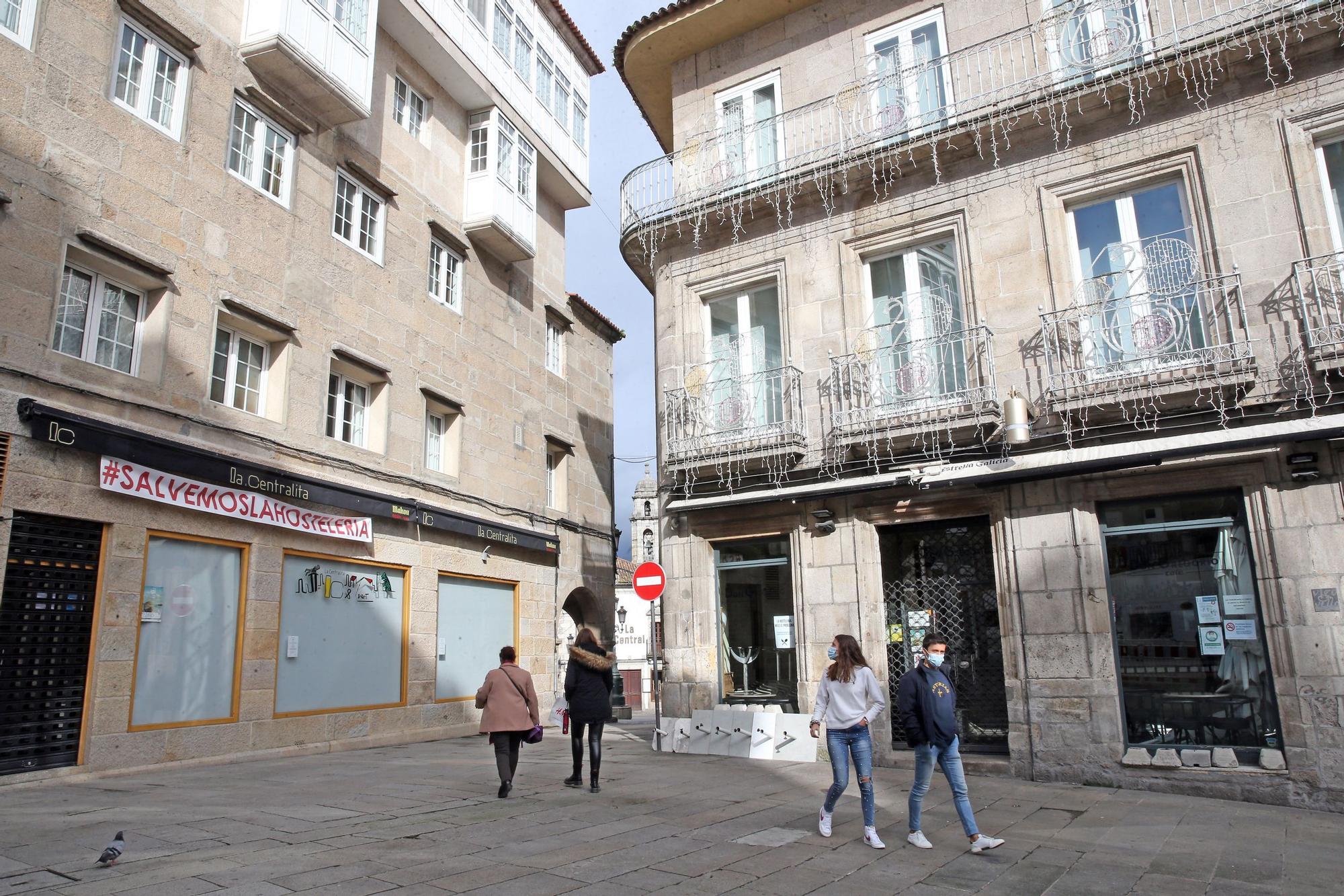 Así ha vivido Vigo el primer sábado de cierre de la hostelería