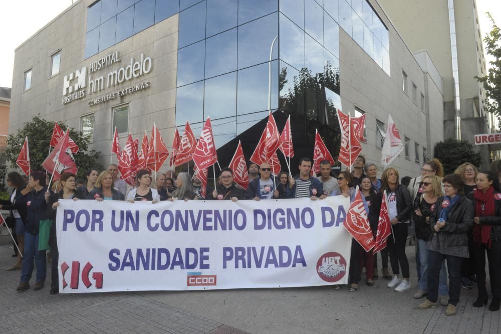 Protesta de trabajadores de la sanidad privada