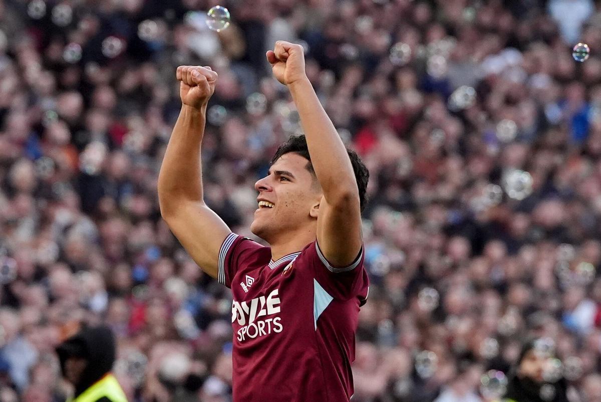 Mateus Fernandes, con el West Ham