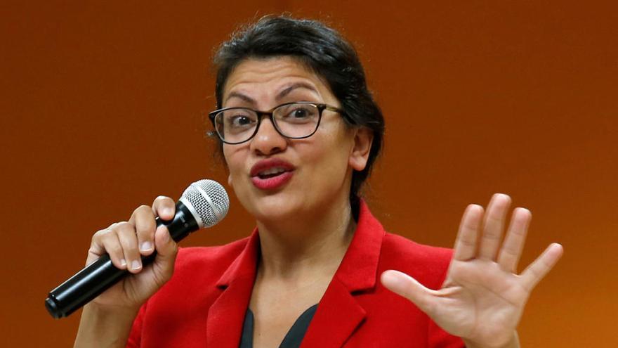 La congresista estadounidense Rashida Tlaib.