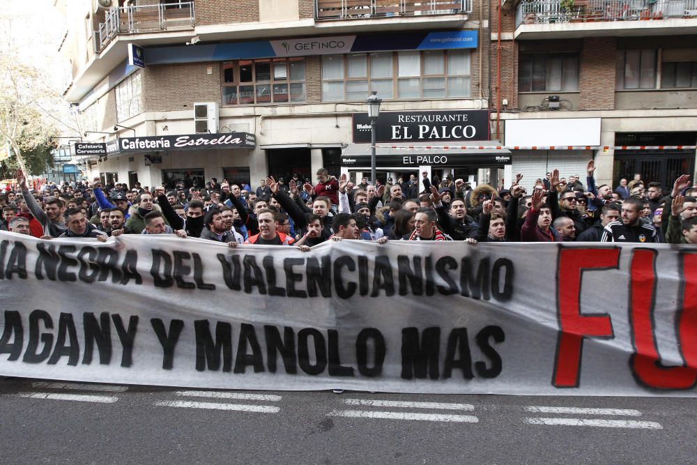 Protestas en Mestalla