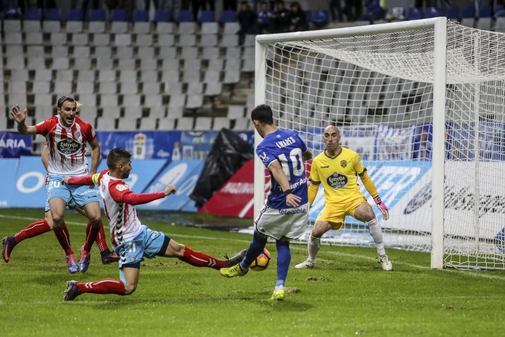 El partido entre el Real Oviedo y el Lugo, en imágenes