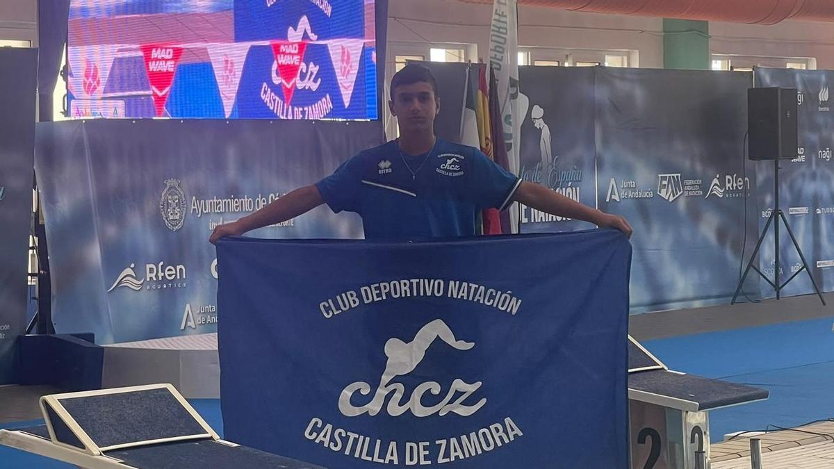 Luis Gago, en el Campeonato de España alevín