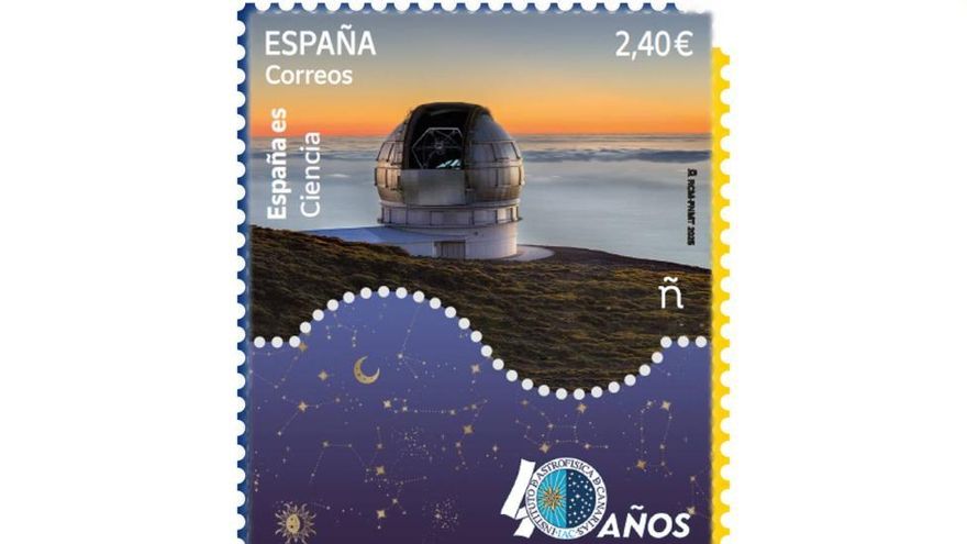 Correos dedica un sello al 40 aniversario del Instituto de Astrofísica de Canarias