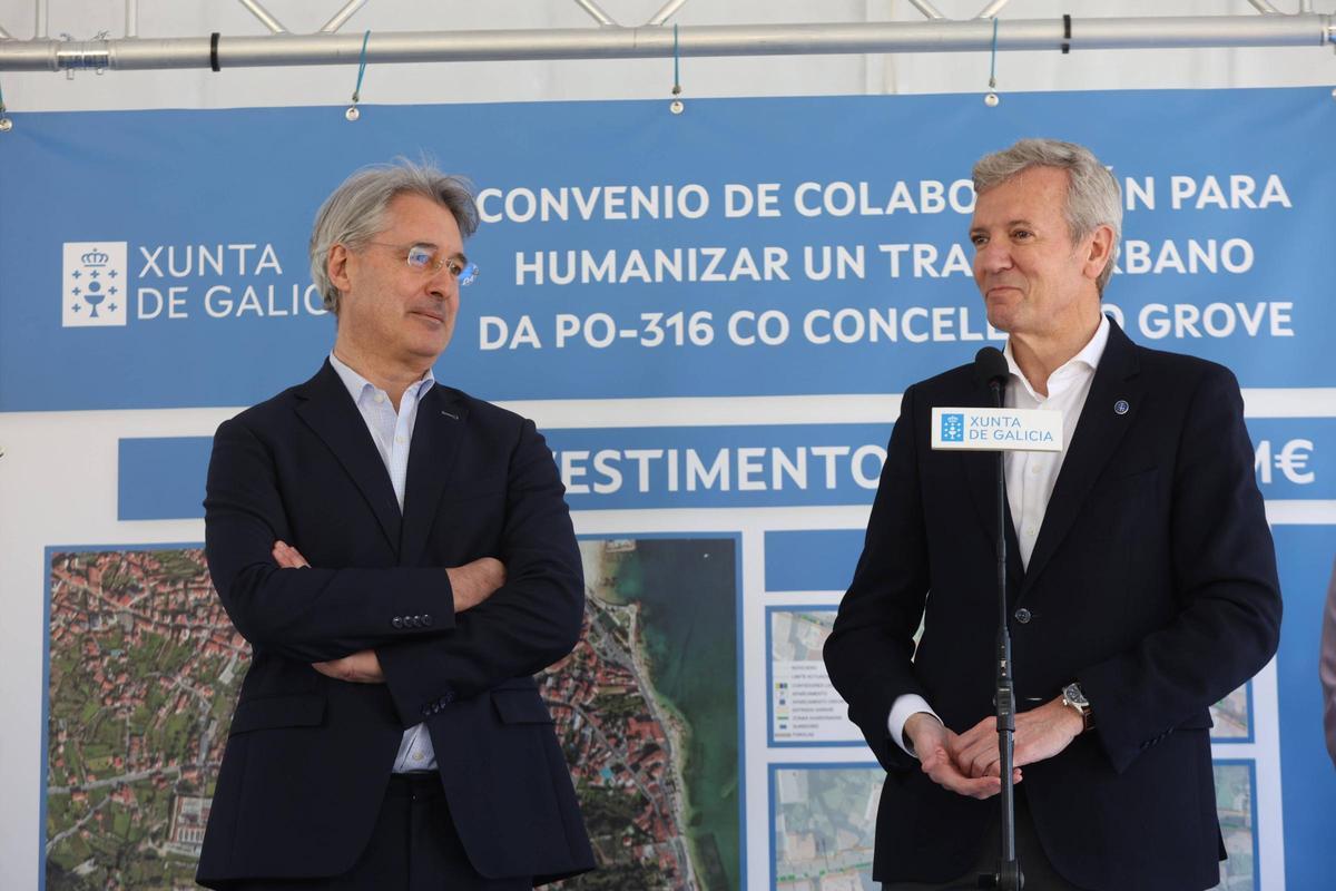 Alfonso Rueda en O Grove: una visita con mucha chicha política