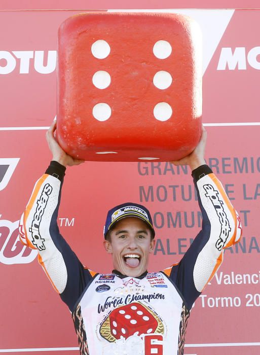 Márquez celebra su cuarto campeonato de MotoGP