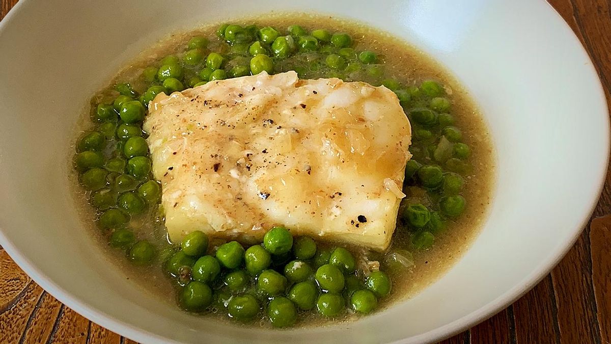 Bacalao con arvejas