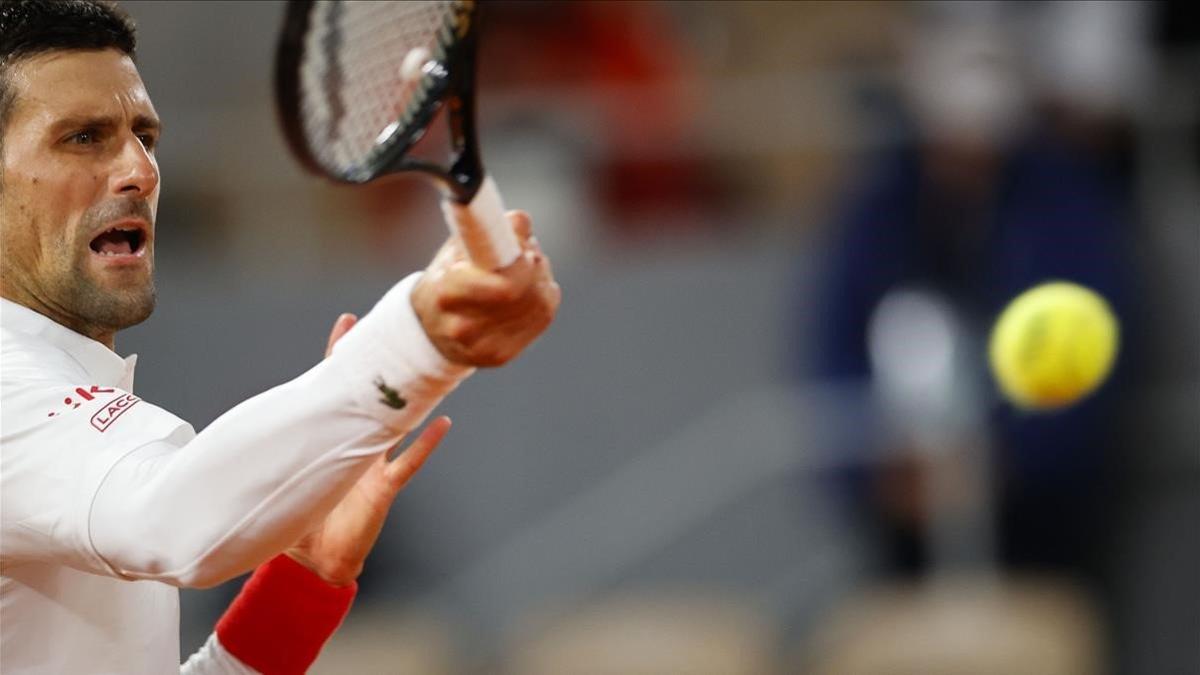Novak Djokovic, en su debut en Roland Garros