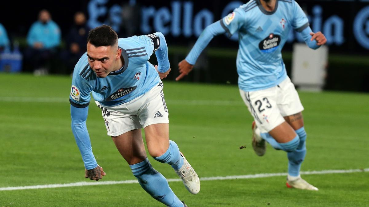 Aspas, tras anotar su gol y caer lesionado