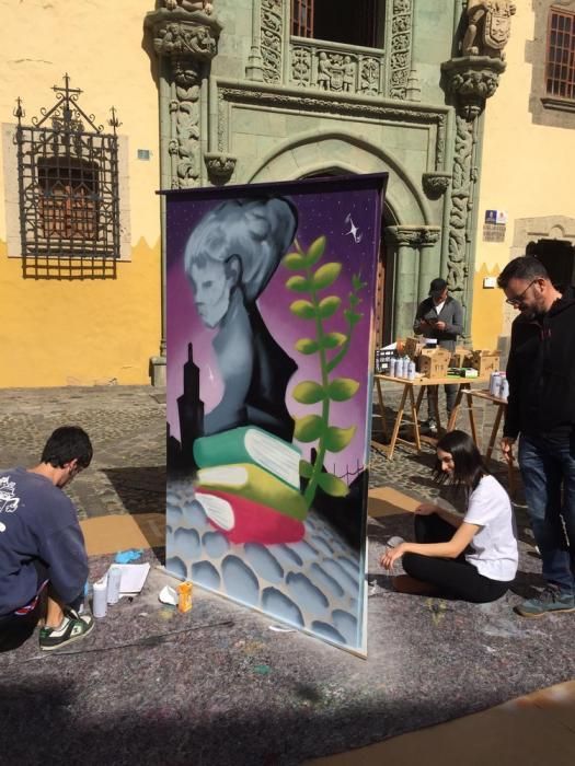 La Casa de Colón homenajea con grafiti a seis científicas y descubridoras