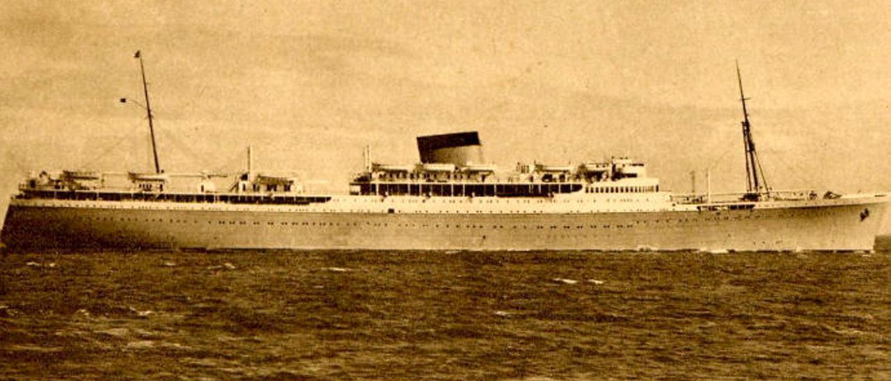 El &#039;Capetown Castle&#039;, en una imagen promocional de su armador, la naviera Union Castle.