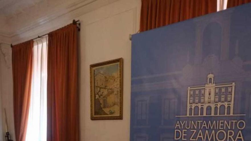 Eduardo Martín (izquierda) durante la presentación.