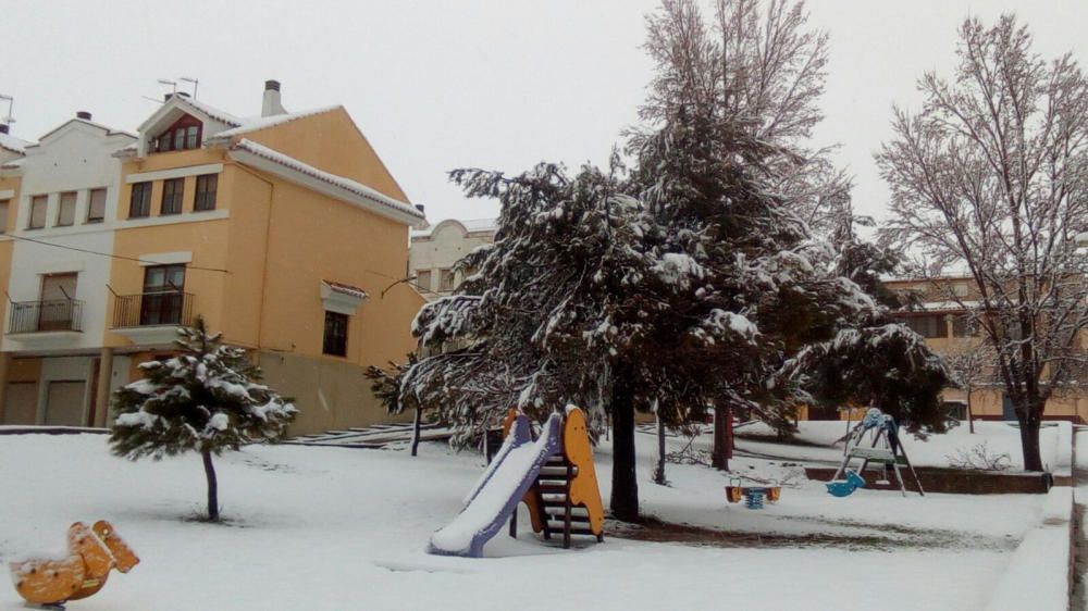 La nieve cubre Vilafranca.